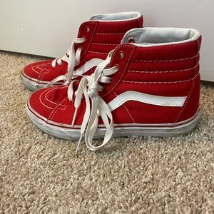Red high top vans